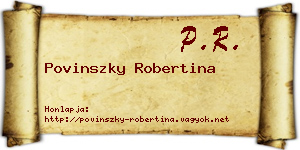 Povinszky Robertina névjegykártya